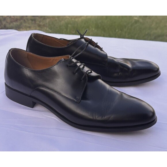 12 Men’s BOSS Plain Toe Derby Lace Up Leather Dress Shoes UK 11 main image 6